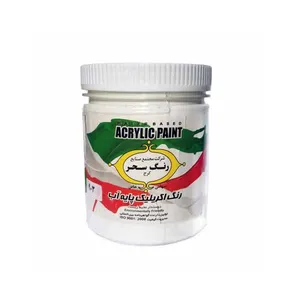 رنگ اکریلیک سفید نیمه براق سحر کد 903 وزن 1 کیلوگرم