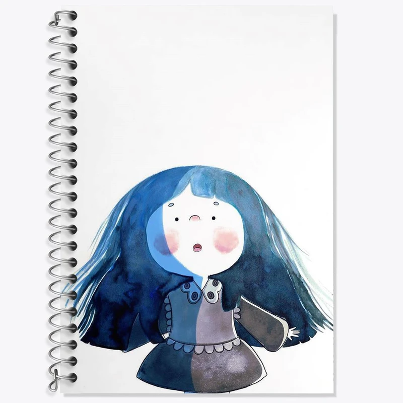 دفتر زبان 50 برگ خندالو مدل سه خط طرح دخترونه کد 6029