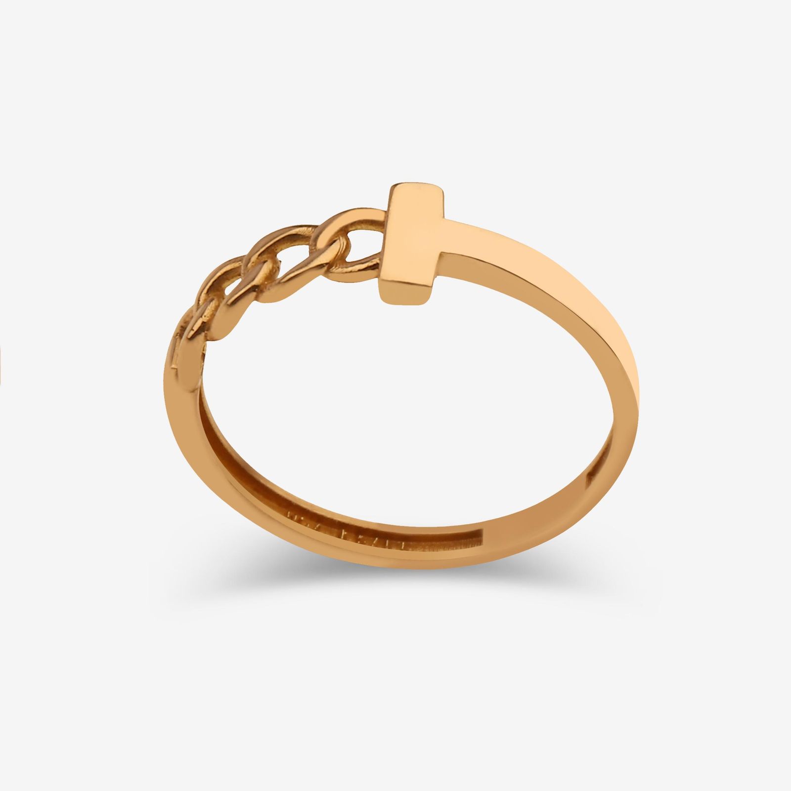 انگشتر طلا 18 عیار زنانه با طرح کارتیه حافا گلد مدل r013 سایز 56 -  - 1