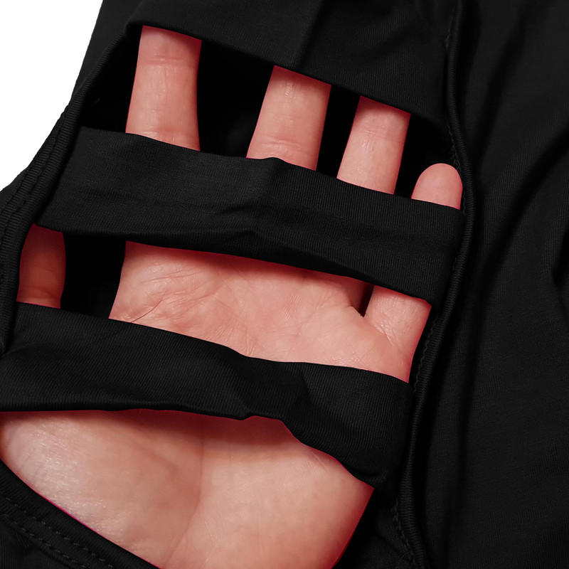 ست تی شرت آستین بلند و شلوارک ورزشی زنانه مدل ریلی کد 5226-696p رنگ مشکی