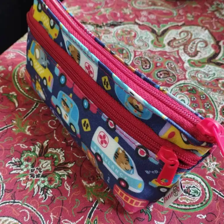 جامدادی پانی پو مدل دو زیپ طرح ماشین