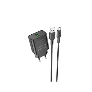 شارژر دیواری 18 وات بروفون مدل BA72A به همراه کابل تبدیل USB-C