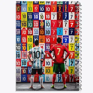 دفتر مشق 50 برگ خندالو طرح مسی و رونالدو کد F1610