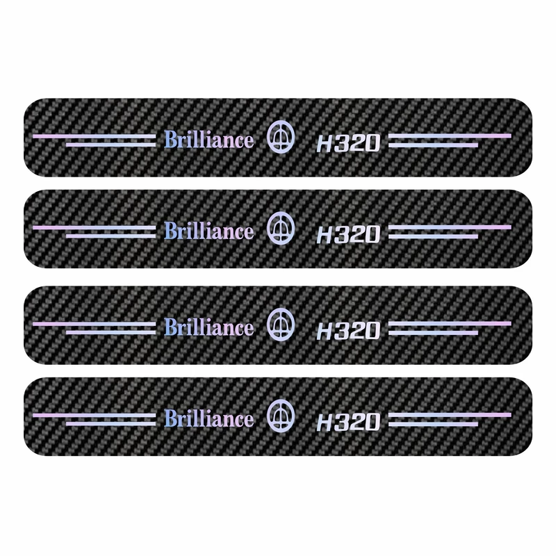 برچسب پارکابی خودرو سولگی مدل کربن هفت رنگ کد J82 مناسب برای برلیانس اچ 320 بسته 4 عددی