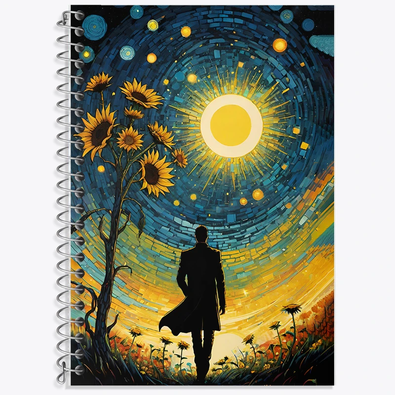 دفتر نت موسیقی 50 برگ خندالو طرح مزرعه آفتابگردان کد F5091