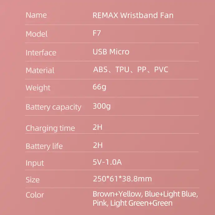 پنکه شارژی ریمکس مدل Silent Cooling Fan F7