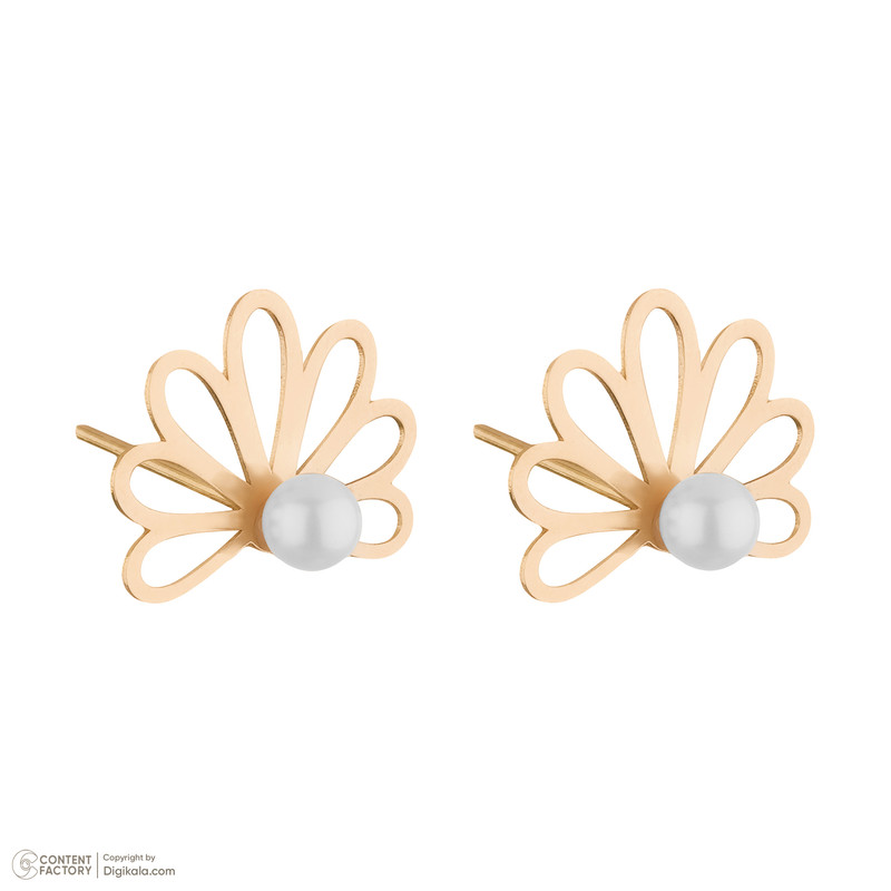 نیم ست طلا 18 عیار زنانه گنجینه هنر خوش نشین مدل گل N22