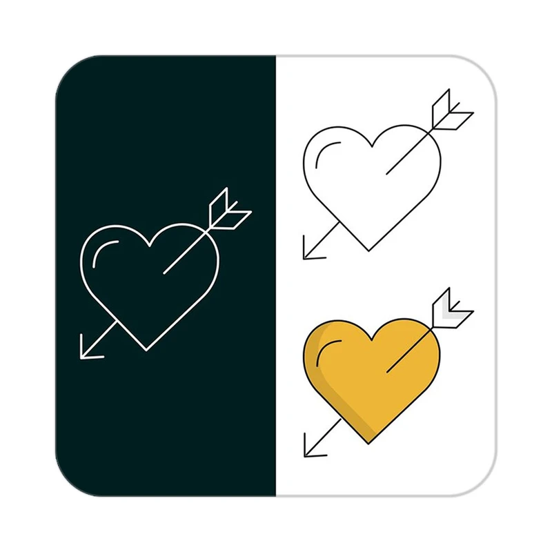 زیر لیوانی کاکتی طرح عاشقانه مدل mp37032