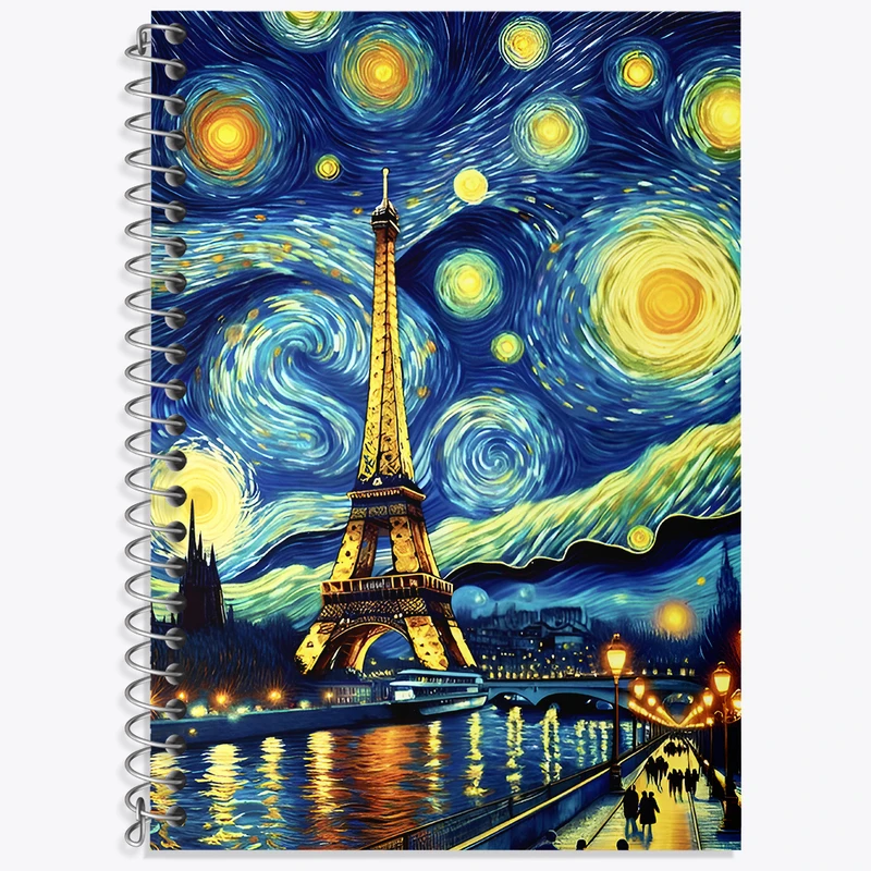 دفتر نت موسیقی 50 برگ خندالو طرح ایفل و شب پر ستاره کد N4541