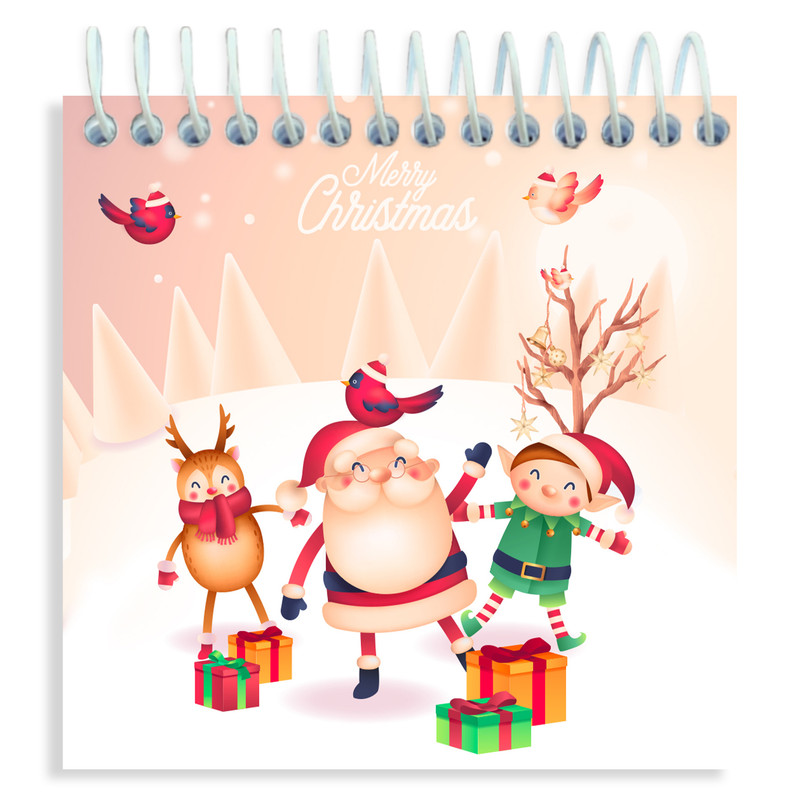 دفترچه یادداشت 60 برگ مدل کریسمس کد D120