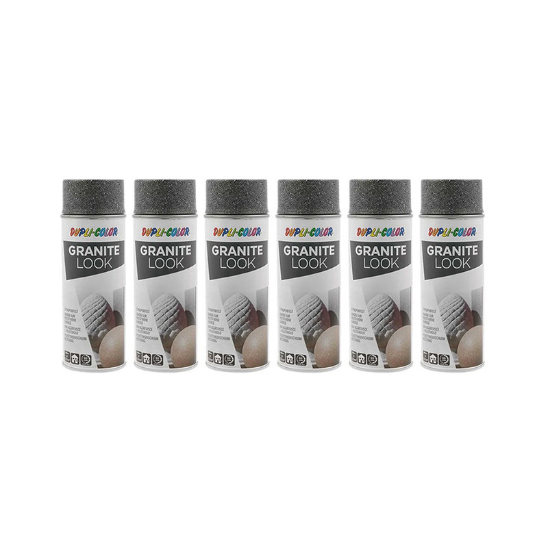 اسپری رنگ گرانیت قهوه ای دوپلی کالر مدل Granite look حجم 400 میلی لیتر مجموعه 6 عددی