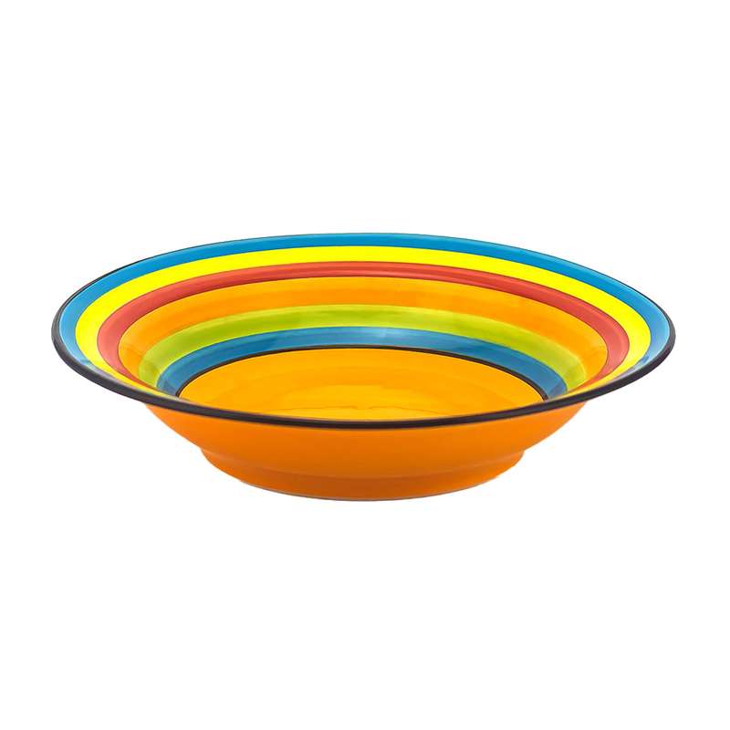 بشقاب چینی مدل خورشت خوری رنگین کمان کد 05