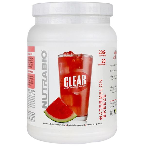 پروتئین وی کلیر ایزوله با طعم هندوانه یخی نوترابایو - 494 گرم