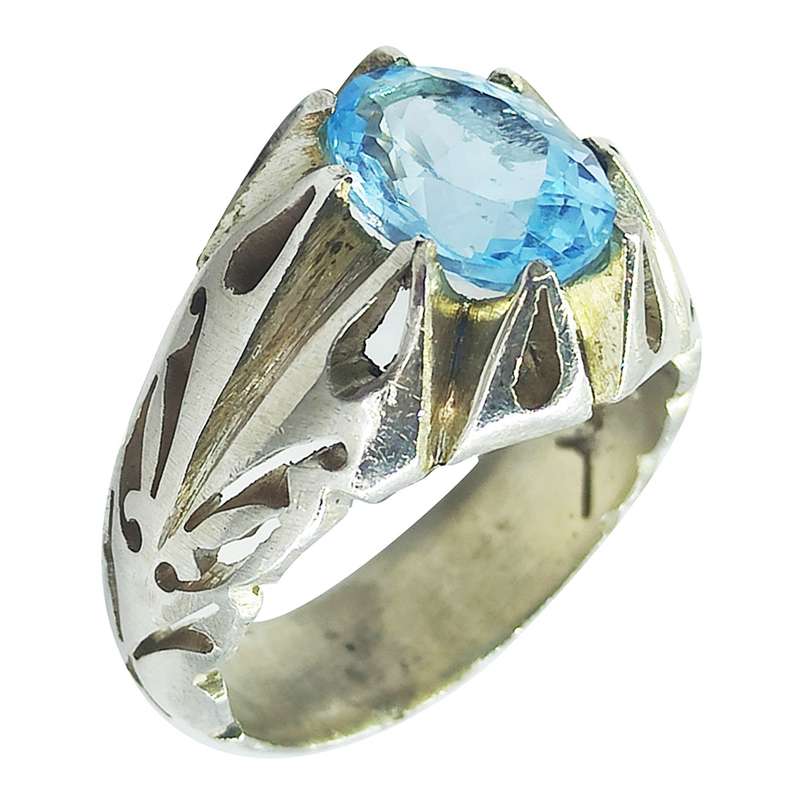 انگشتر نقره مردانه سلین کالا مدل توپاز ce-k211