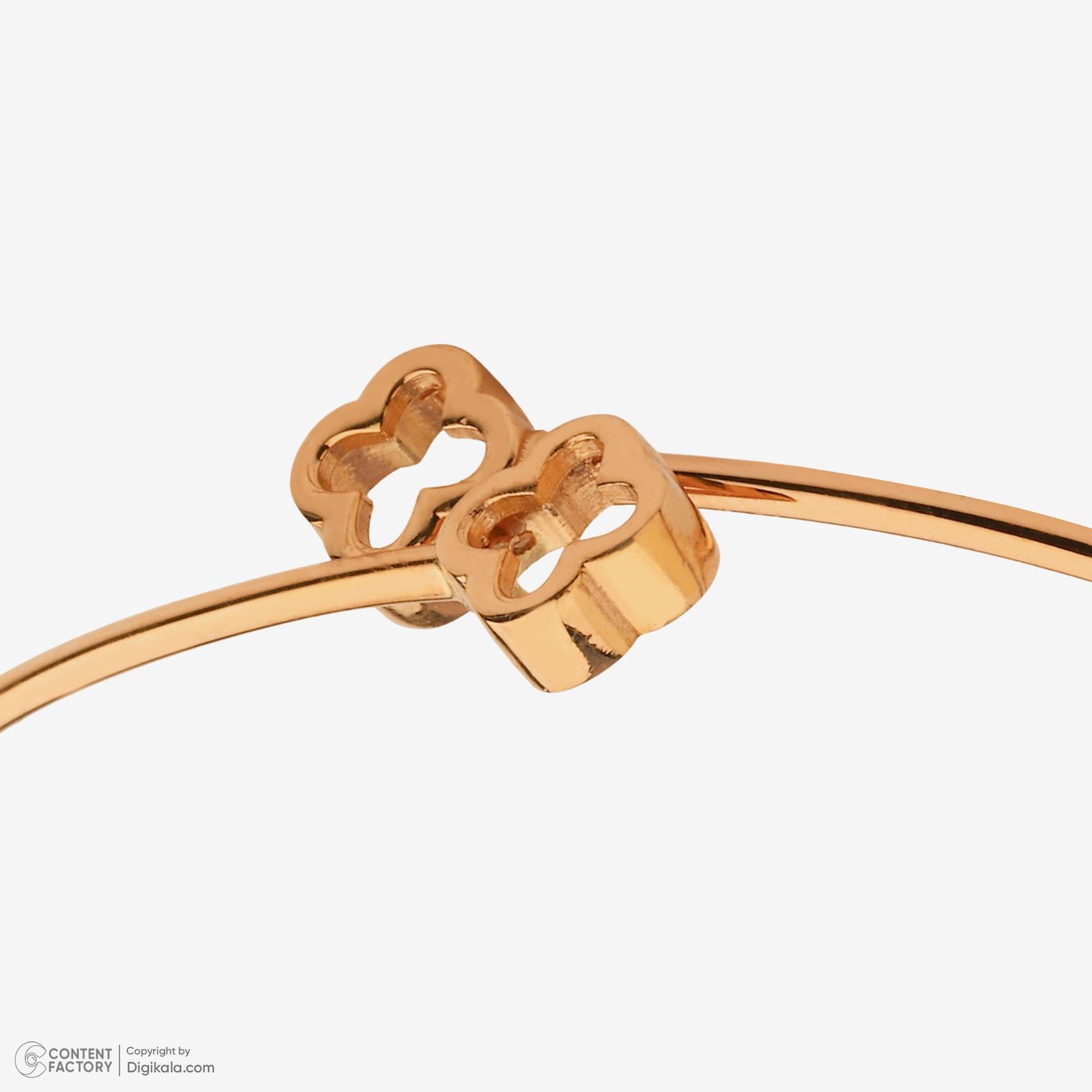 بنگل طلا 18 عیار زنانه حافا گلد مدل ونکلیف کد bn004 -  - 4