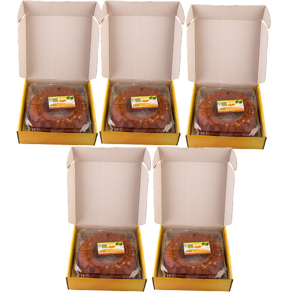  کیک روغنی هویج گردو مهفام - 620 گرم  بسته 5 عددی 