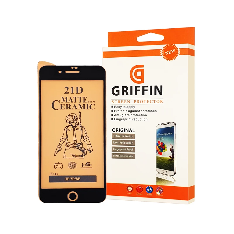 محافظ صفحه نمایش سرامیکی مات گریفین مدل FLCRM GN to مناسب برای گوشی موبایل اپل iPhone 7 Plus