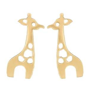 گوشواره طلا 18 عیار زنانه قیراط مدل زرافه کد GH6255
