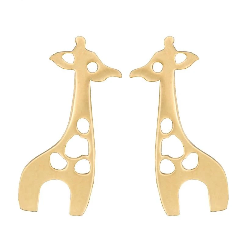 گوشواره طلا 18 عیار زنانه قیراط مدل زرافه کد GH6255