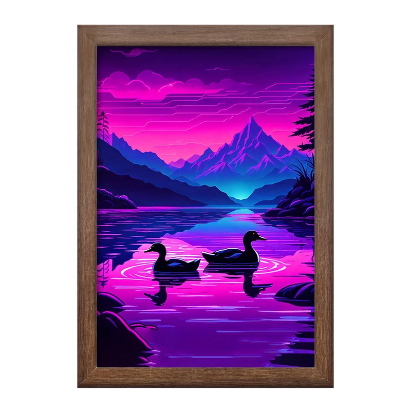 تابلو خندالو طرح منظره غروب کد F2981