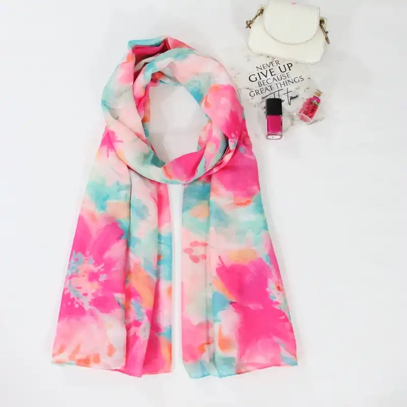 شال زنانه مدل نخی مزونی آبرنگی کد 2530