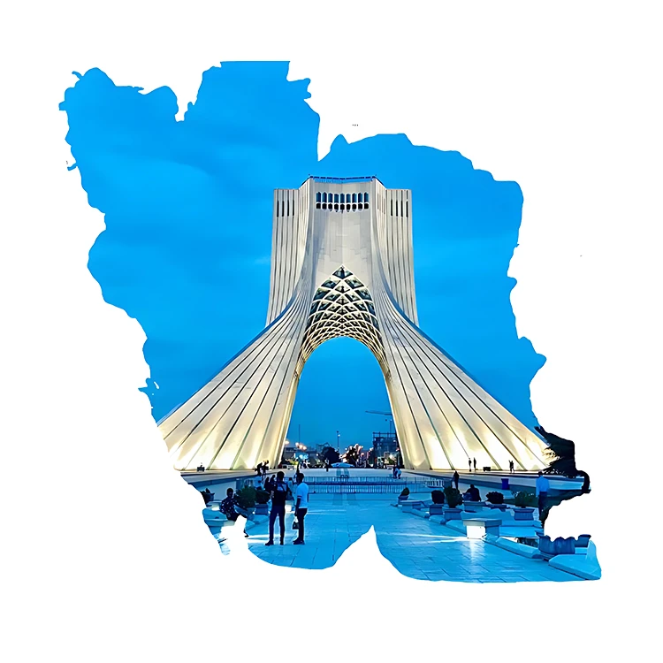 استیکر پارچه و لباس پاد آفرین مدل نقشه ایران کد S7023
