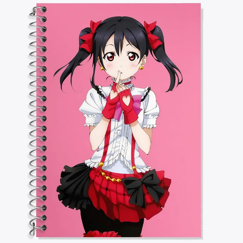 دفتر زبان 50 برگ خندالو مدل سه خط طرح نیکو یازاوا انیمه لاو لایو Love Live کد 18283