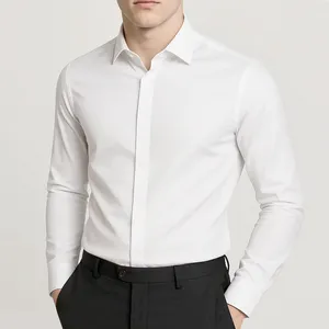 پیراهن آستین بلند یقه برگردان مردانه مدل اسلیم فیت ۳۰۱۰