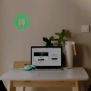چراغ دیواری نئون دیزاین طرح Android-Logo_GR