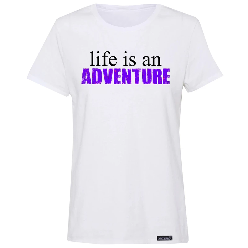 تی شرت آستین کوتاه زنانه 27 مدل Life is Adventure کد MH1543