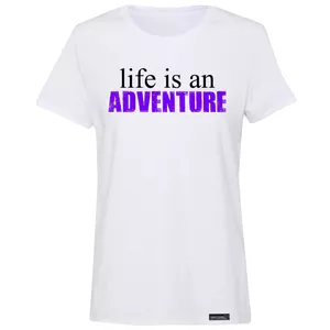 تی شرت آستین کوتاه زنانه 27 مدل Life is Adventure کد MH1543
