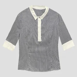 بلوز آستین کوتاه یقه برگردان زنانه مدل 15192