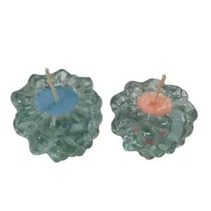 شمع لیوانی مدل بلوري بسته 2 عددي