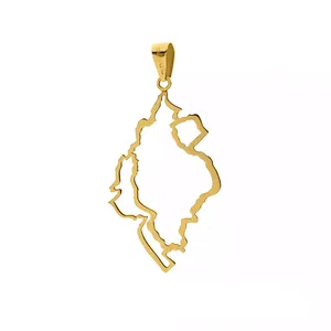 آویز گردنبند طلا 18 عیار زنانه گالری روبی مدل ایران