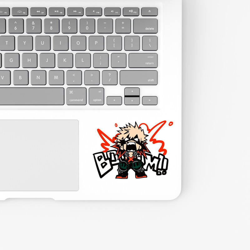 استیکر لپ تاپ و موبایل بووم طرح انیمه My Hero Academy مدل Bakugo کد JD38