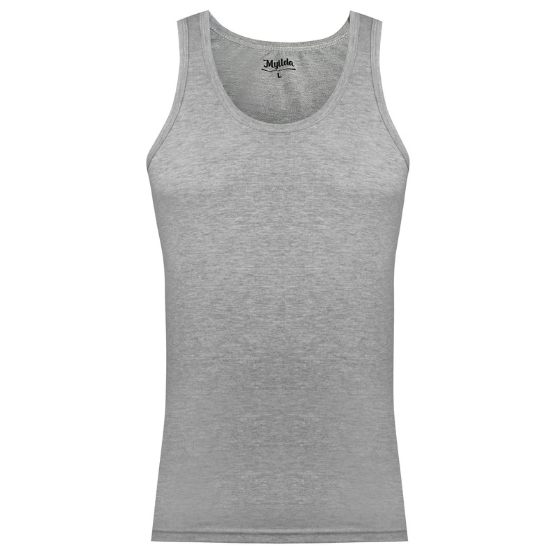 زیرپوش رکابی مردانه ماییلدا مدل پنبه ای ملانژ کد 4712