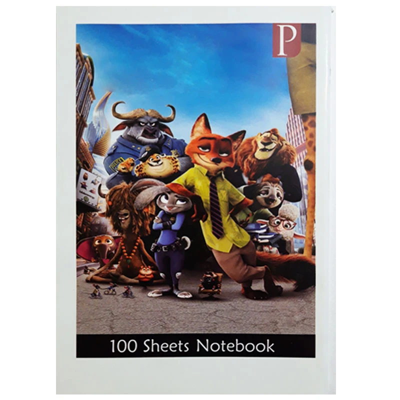 دفتر مشق 100 برگ مدل زوتوپیا