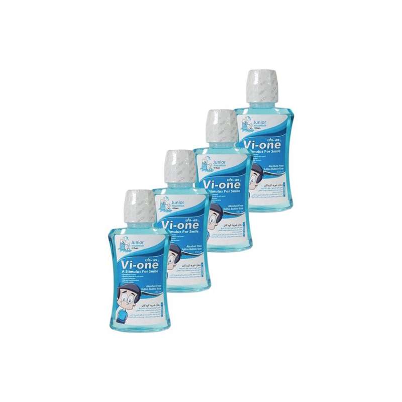 دهان شویه وی وان Junior Mouth Wash حجم 330 میلی لیتر مجموعه 4 عددی