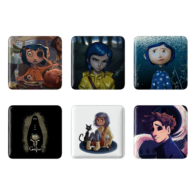 مگنت خندالو طرح کورالاین Coraline کد 1233B مجموعه 6 عددی