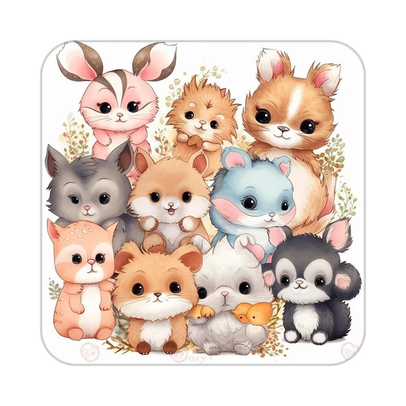 زیر لیوانی کاکتی طرح حیوانات کارتونی مدل mp28605