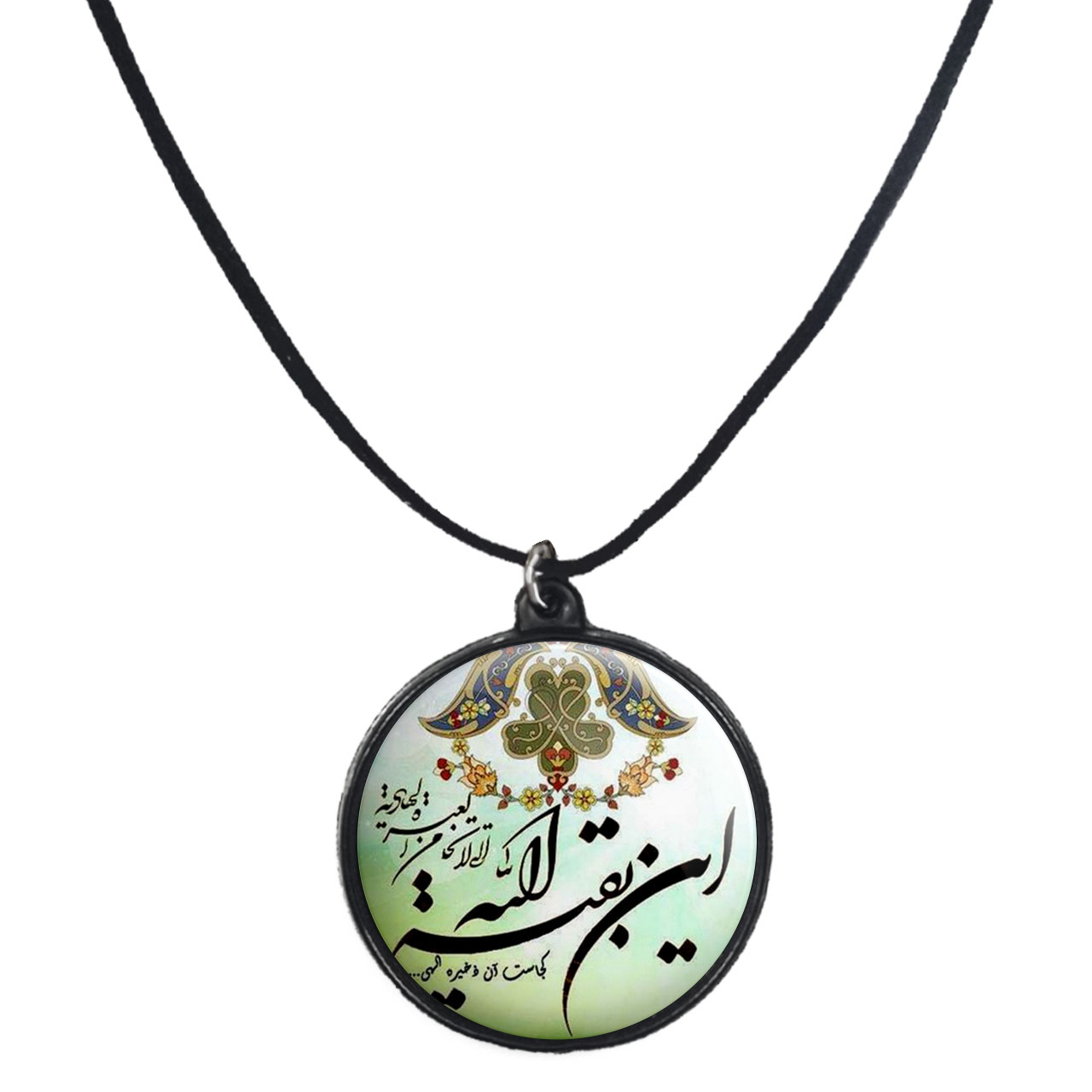 گردنبند پرمانه طرح امام زمان کد pmb.24222 مدل دو طرفه