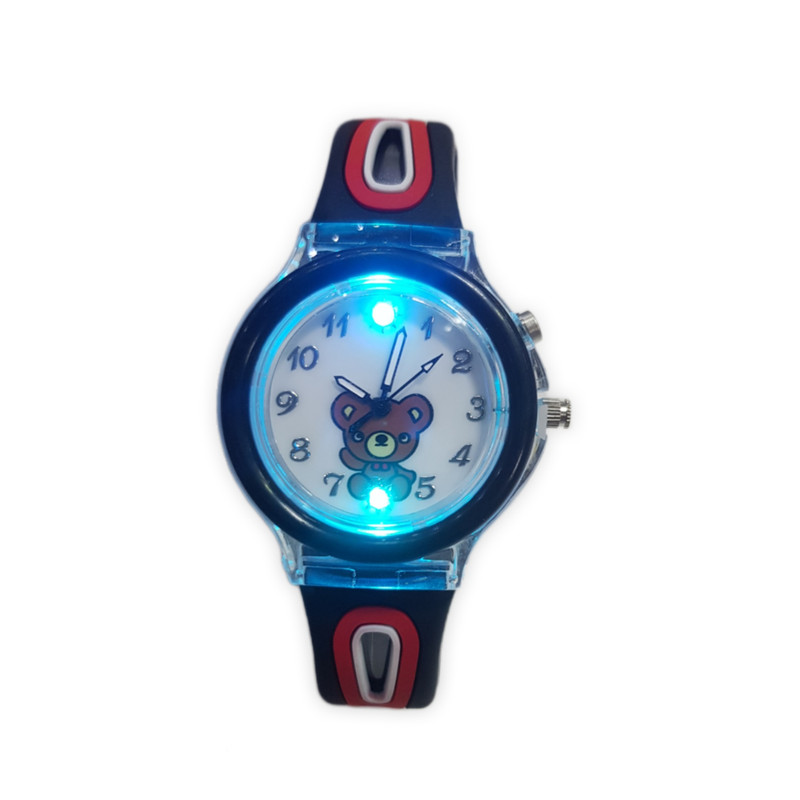 ساعت مچی عقربه ای بچگانه مدل چراغدار عروسکی کد 88ki29 ساعت مچی عقربه ای بچگانه مدل چراغدار عروسکی کد 88ki29