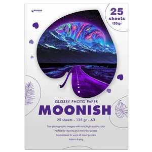  کاغذ چاپ عکس فتوگلاسه مونیش مدل 135gr-Jm سایز A3 بسته 25 عددی