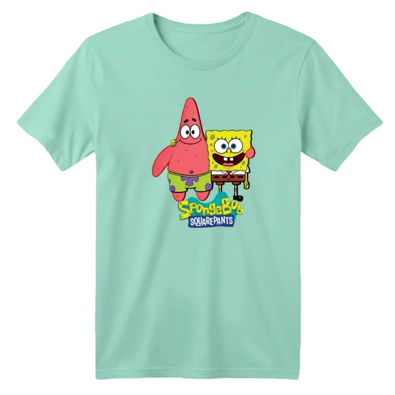 تی شرت آستین کوتاه بچگانه مدل باب اسفنجی و پاتریک