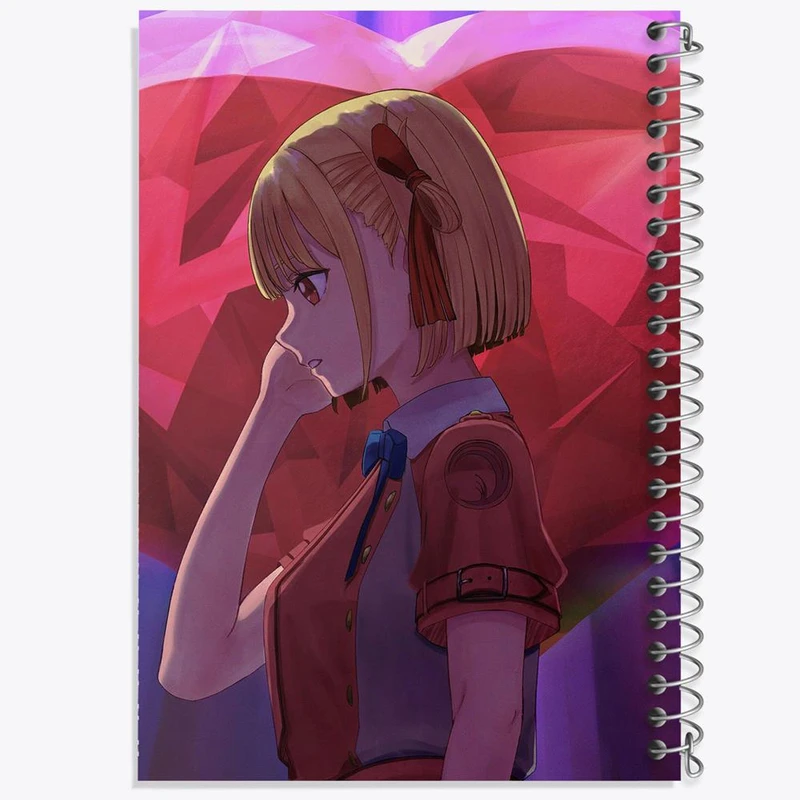 دفتر شطرنجی 50 برگ خندالو طرح چیساتو انیمه لیکوریس ریکویل Lycoris Recoil کد 23072