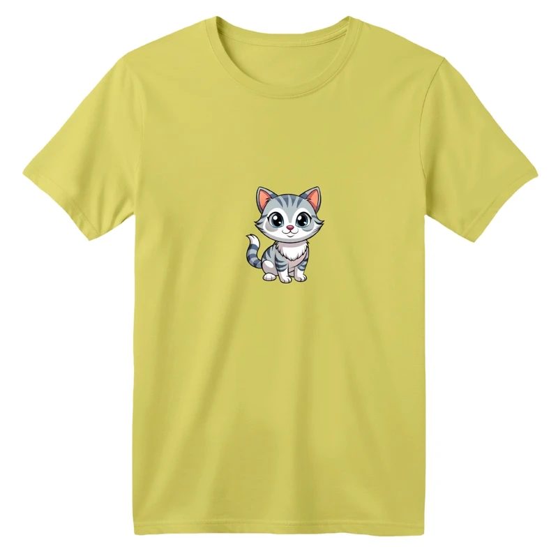 تی شرت آستین کوتاه بچگانه مدل گربه کد 01