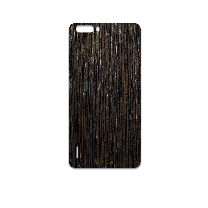 برچسب پوششی ماهوت مدل Dark-Gold-Stripes-Wood مناسب برای گوشی موبایل آنر 6 Plus