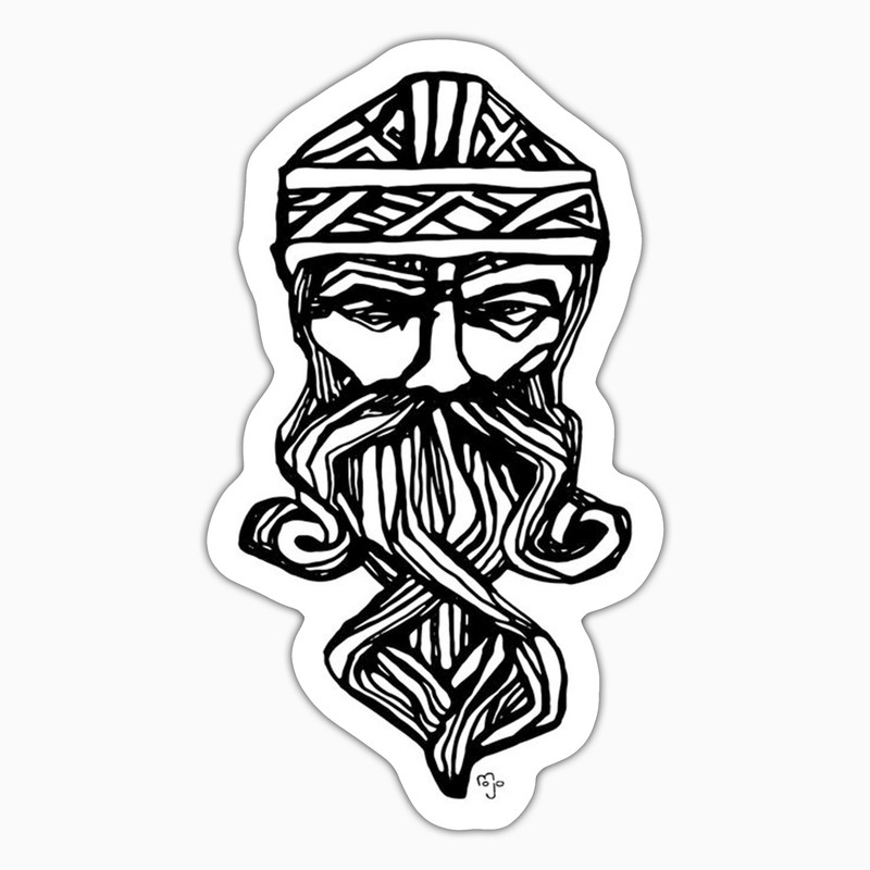استیکر لپ تاپ و موبایل بووم طرح سریال Vikings مدل Norse کد LB52
