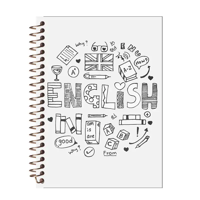 دفتر زبان 60 برگ طرح حروف انگلیسی کد L75