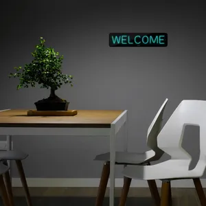 چراغ دیواری نئون دیزاین طرح Welcome-BL_TBL